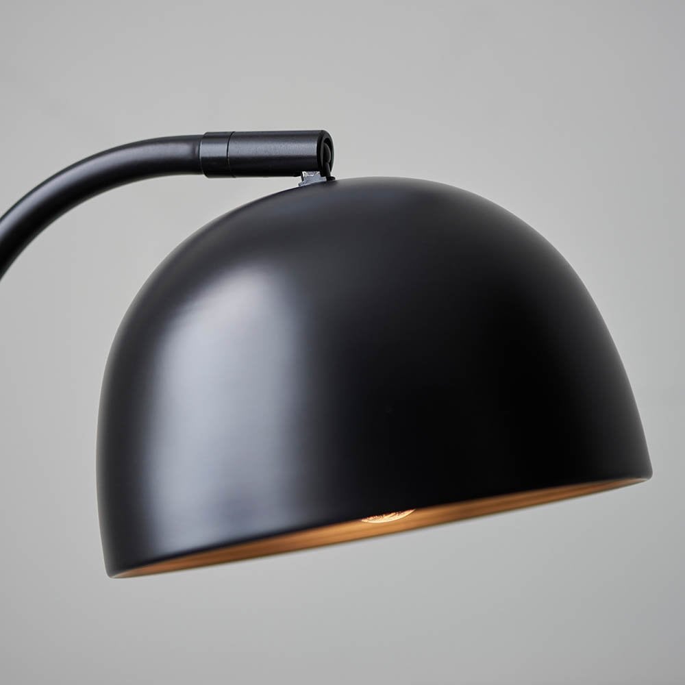Matt Black Domed Table Lamp