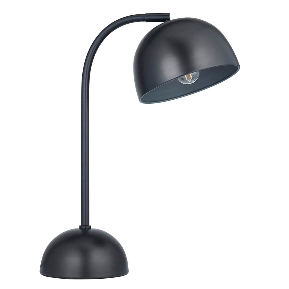 Matt Black Domed Table Lamp