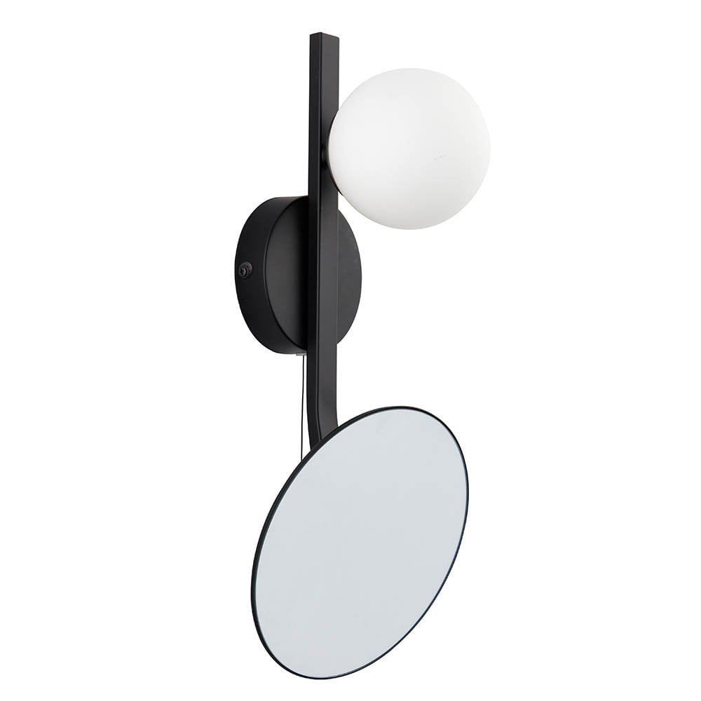Spa Black Opal Wall Light C/W Mirror IP44