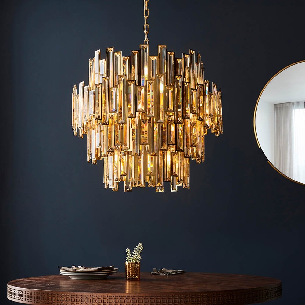 Viviana Gold & Champagne 15 Light Chandelier