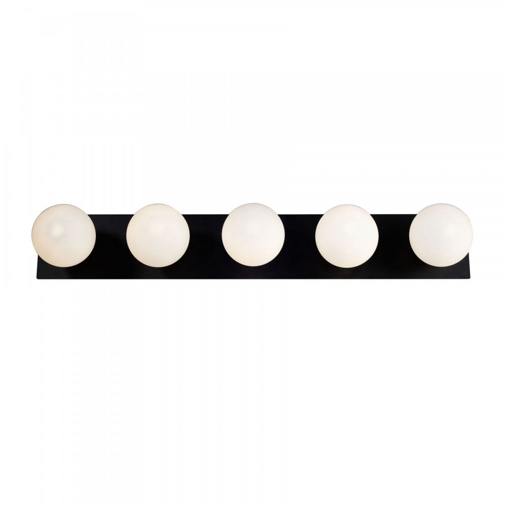 Vanity 5 Light Matt Black IP44