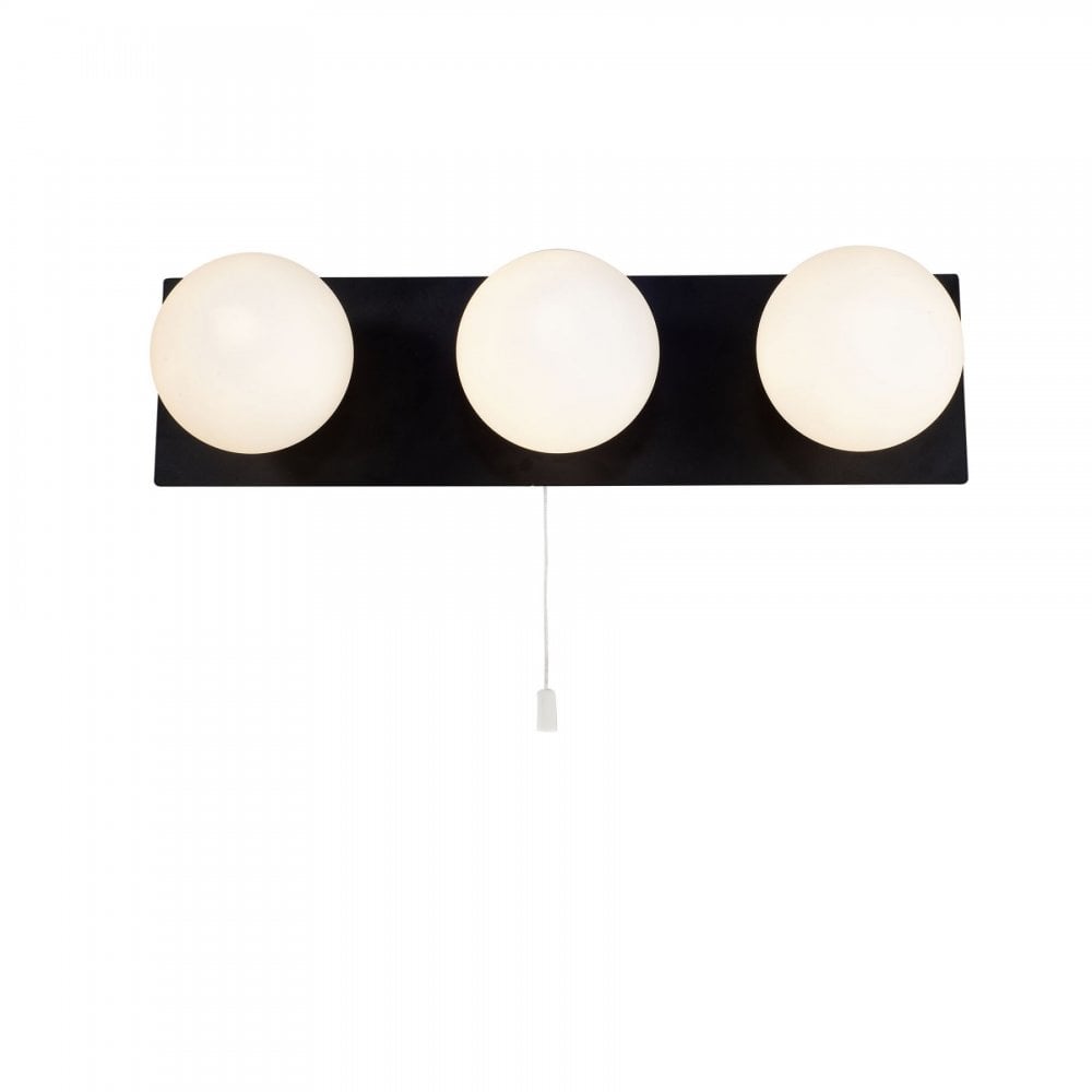 Vanity 3 Light Matt Black Bathroom Fitting IP44