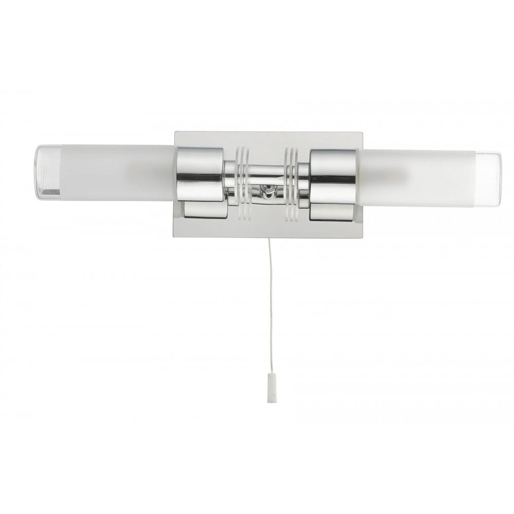 Saturn 2 Light Polished Chrome Bathroom Wall Light  IP44