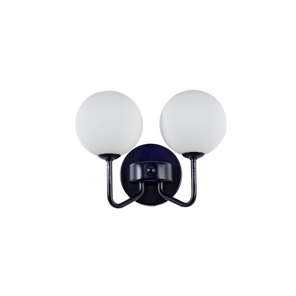 Lando Double Wall Light in Matt Black