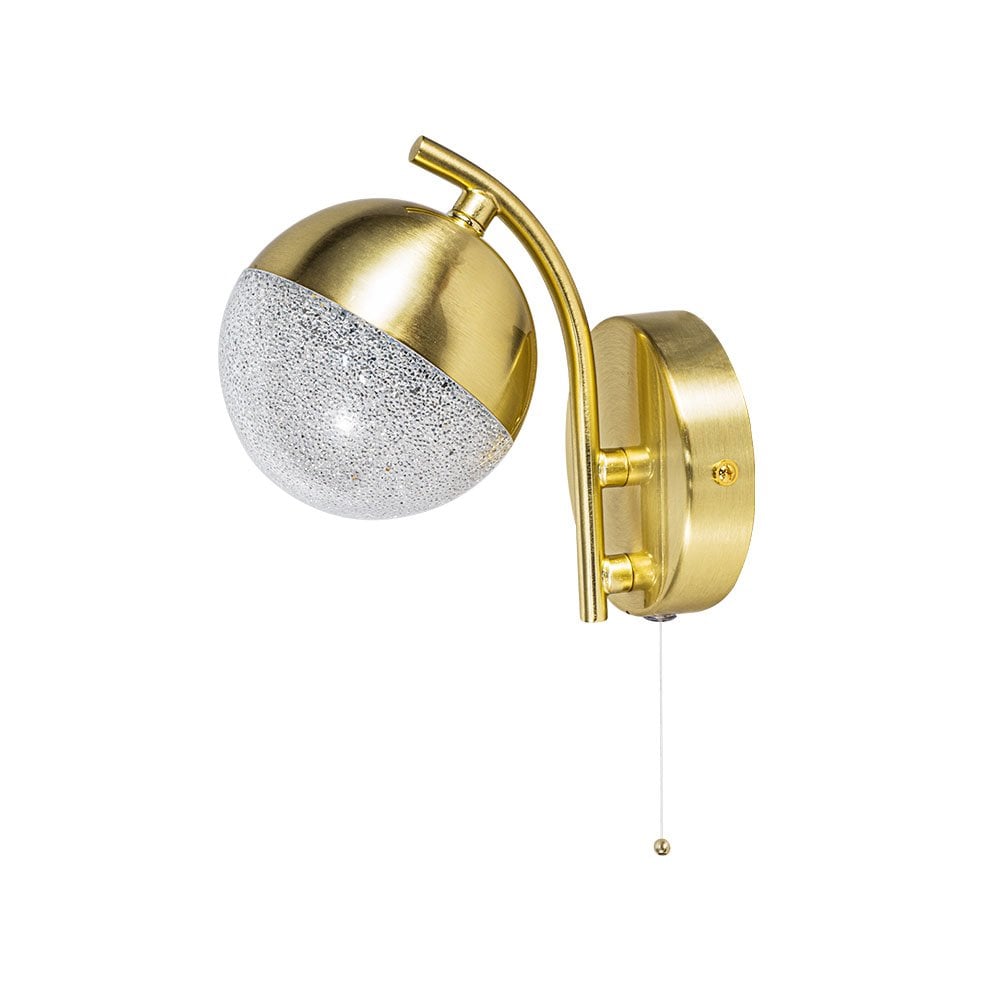 Dew Wall Light in Satin Brass IP44
