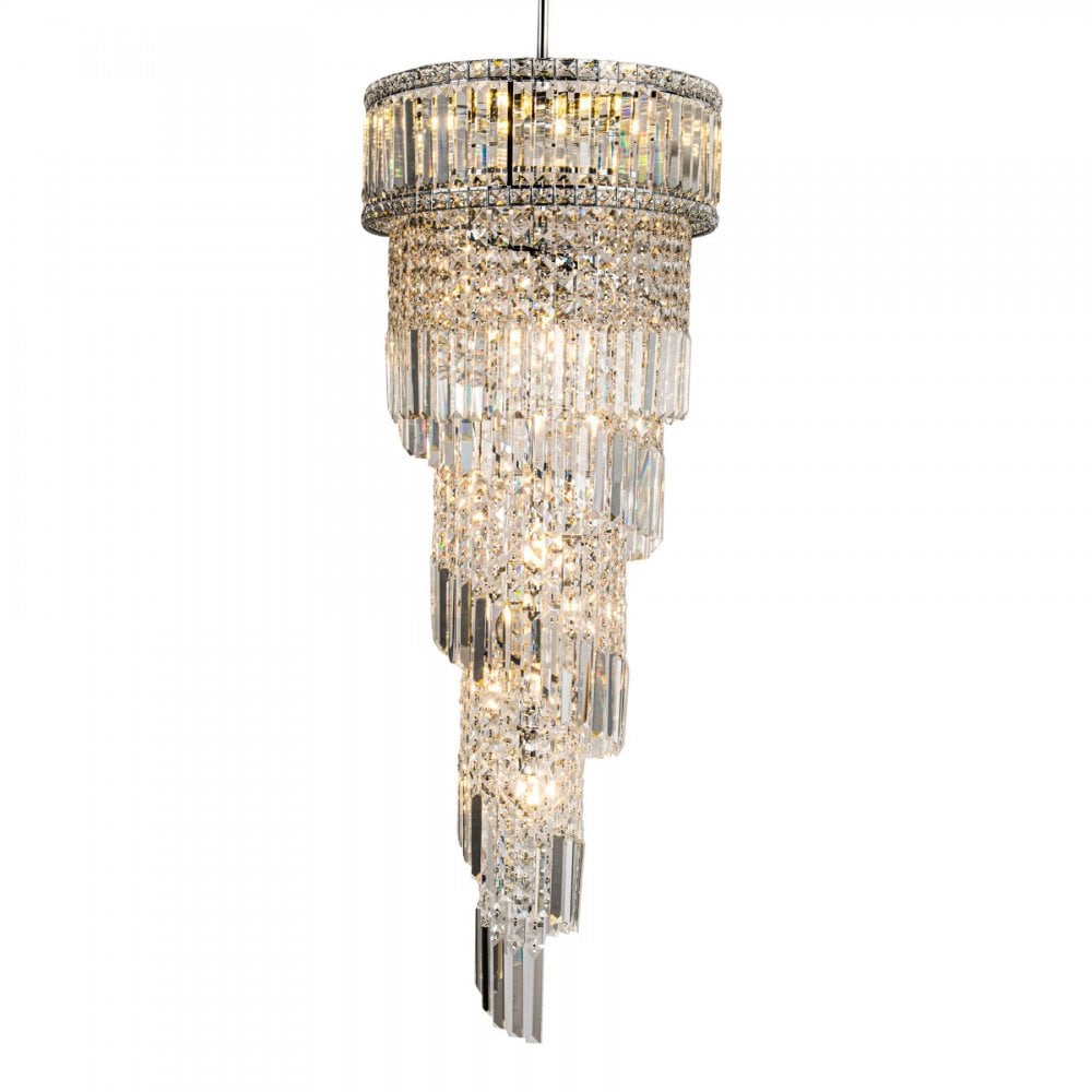 Isla 13 Light Polished Chrome Crystal Chandelier