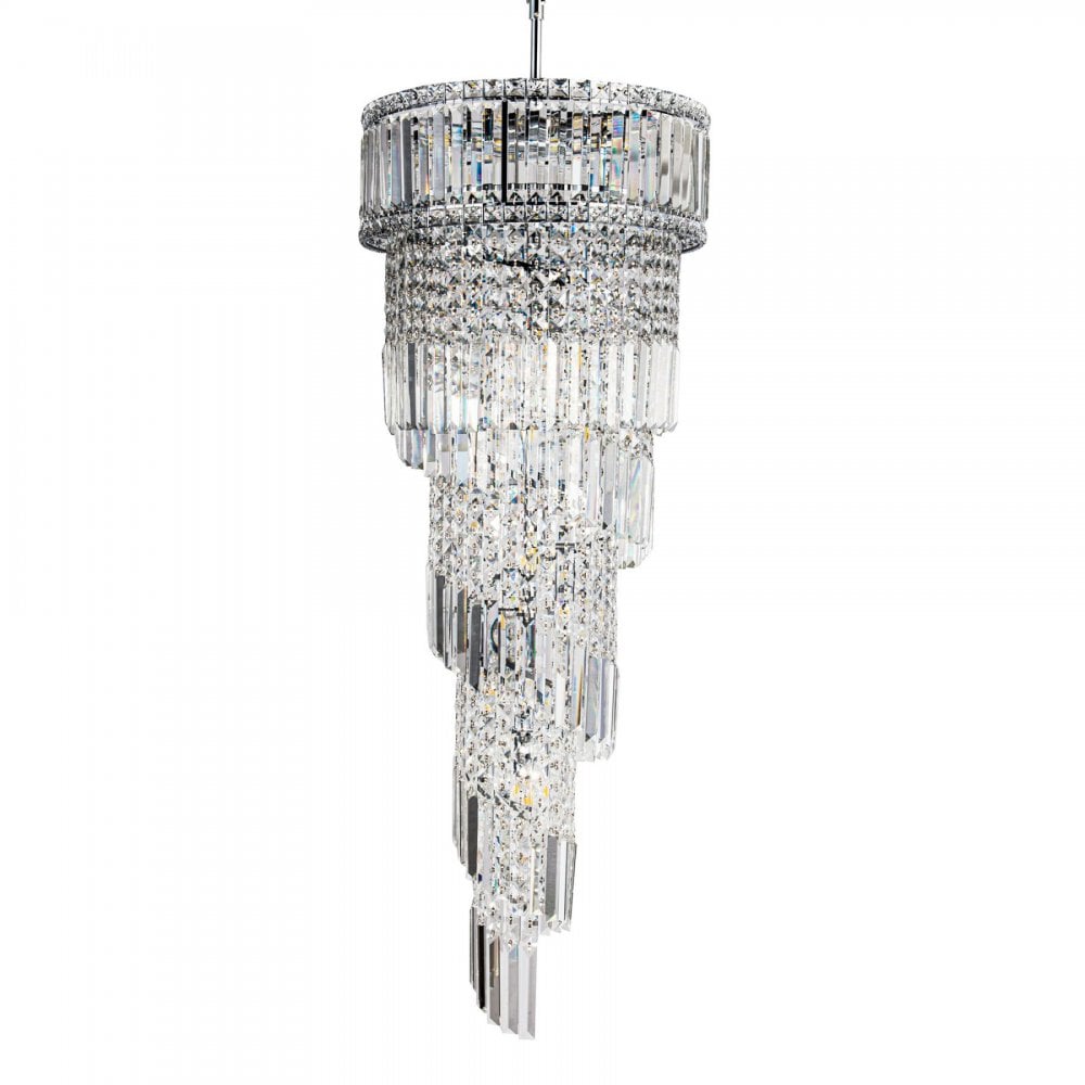 Isla 13 Light Polished Chrome Crystal Chandelier