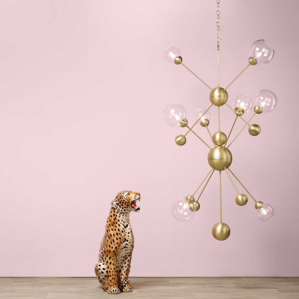 Cosmos 8 Light Pendant in Butter Brass