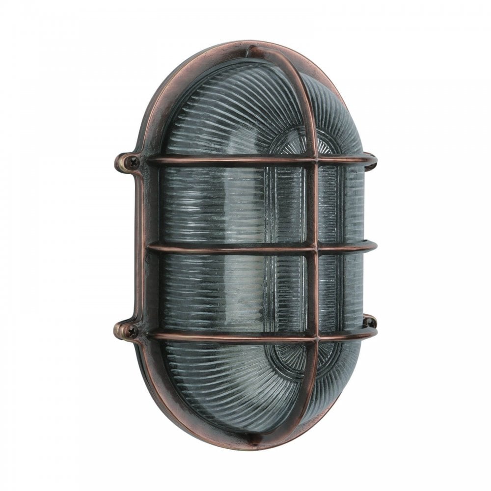 Admiral Large Oval Wall Bulkhead Antique CopperIP64