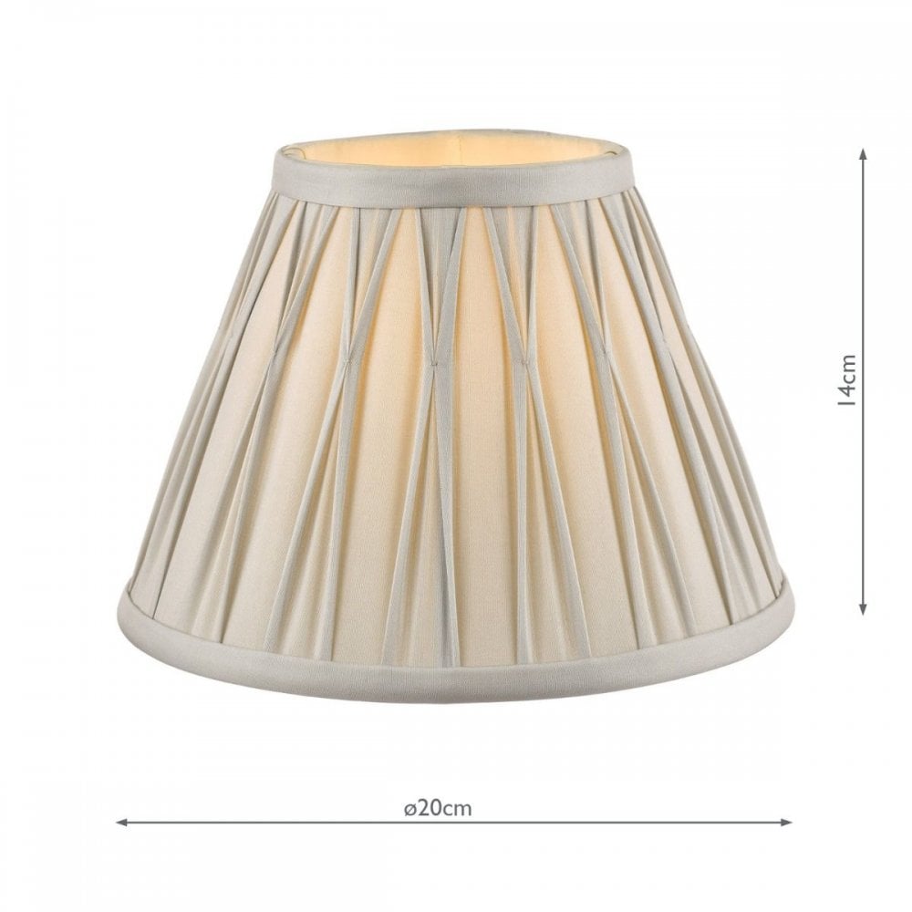 Fenn Silk Drum Shade Silver 200mm