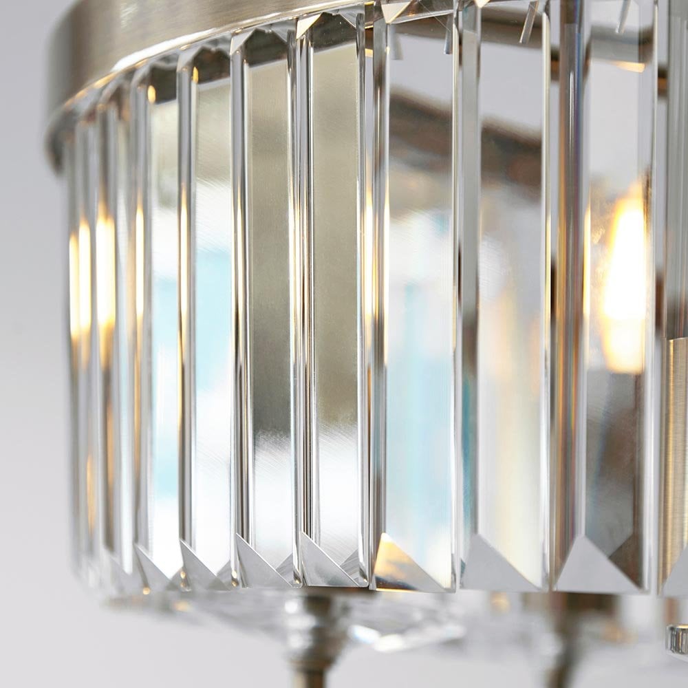 Carol 3 Light Antique Brass Semi Flush