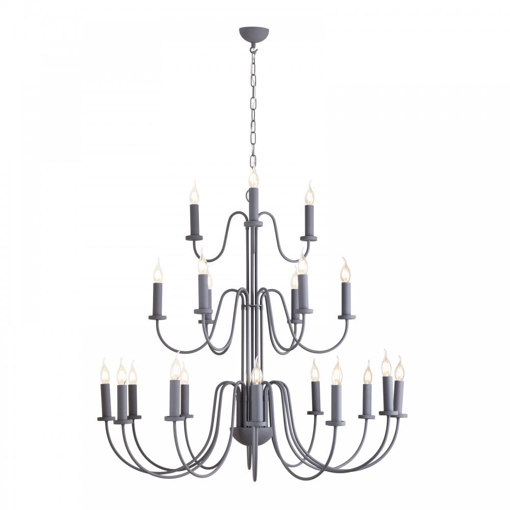 Pigalle Matt Black Tiered 21 Light