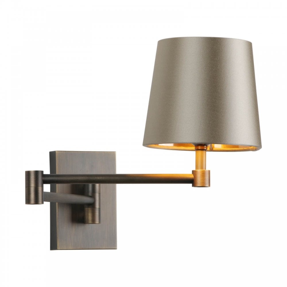 Muswell Antique Brass Wired Wall Light