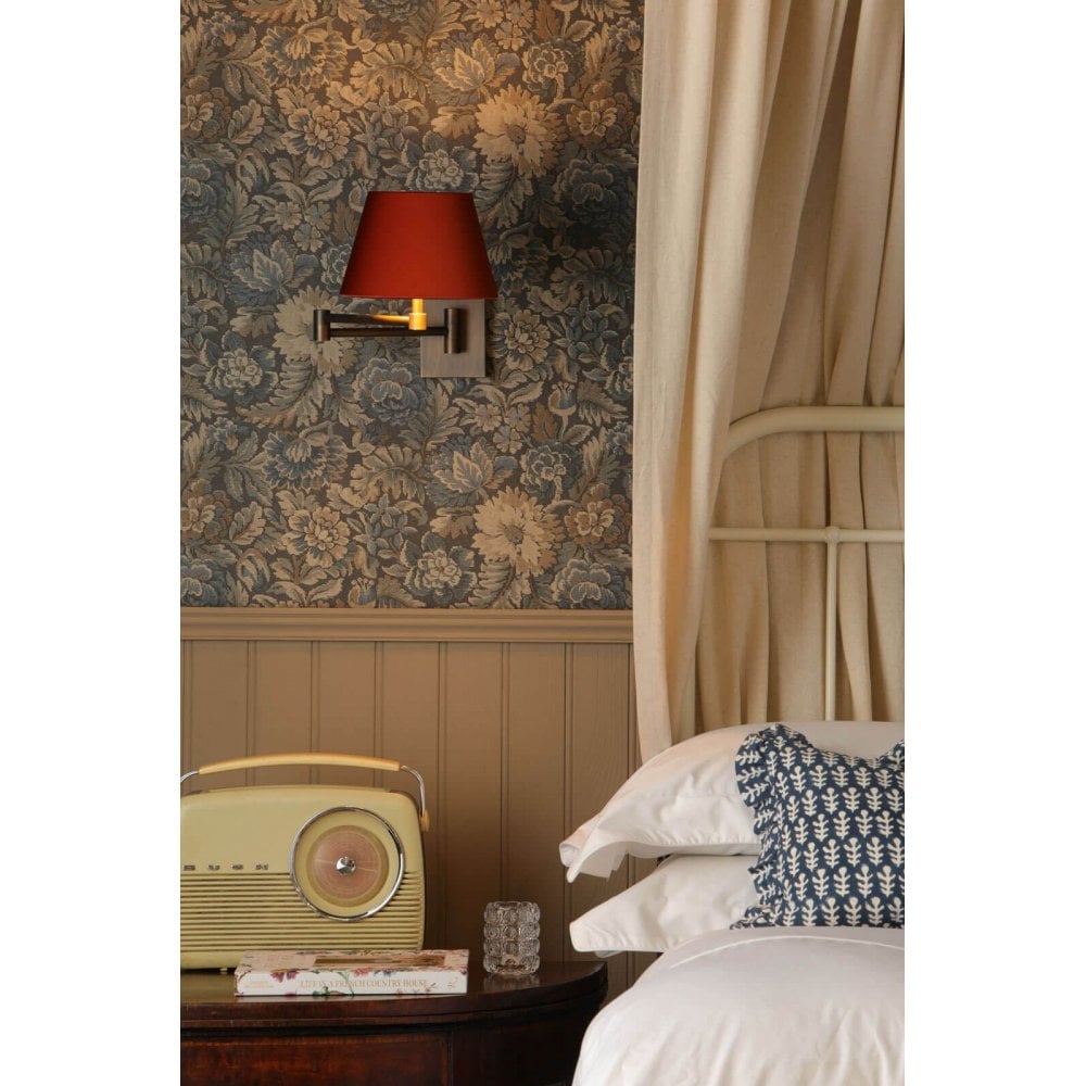 Muswell Antique Brass Wired Wall Light