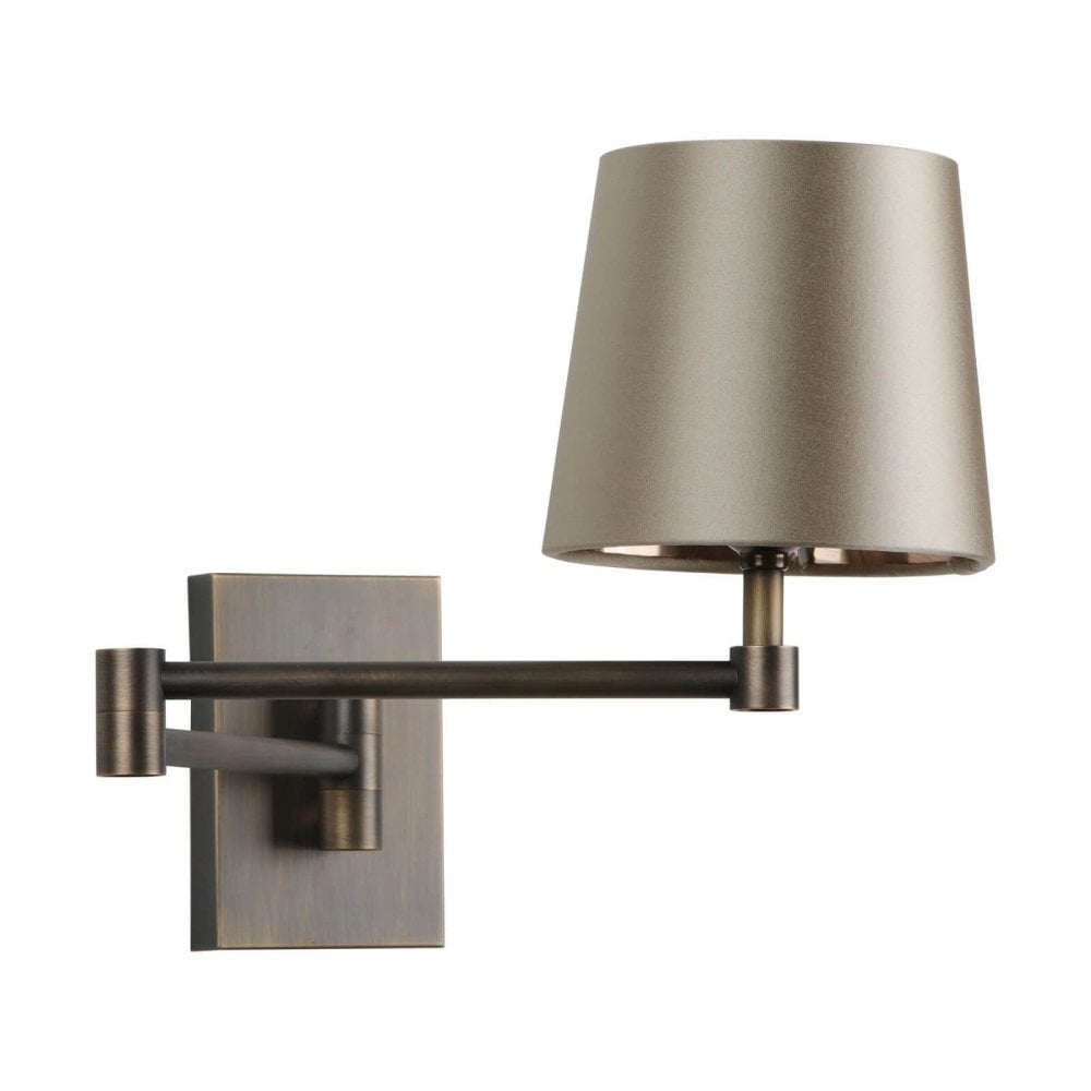 Muswell Antique Brass Wired Wall Light