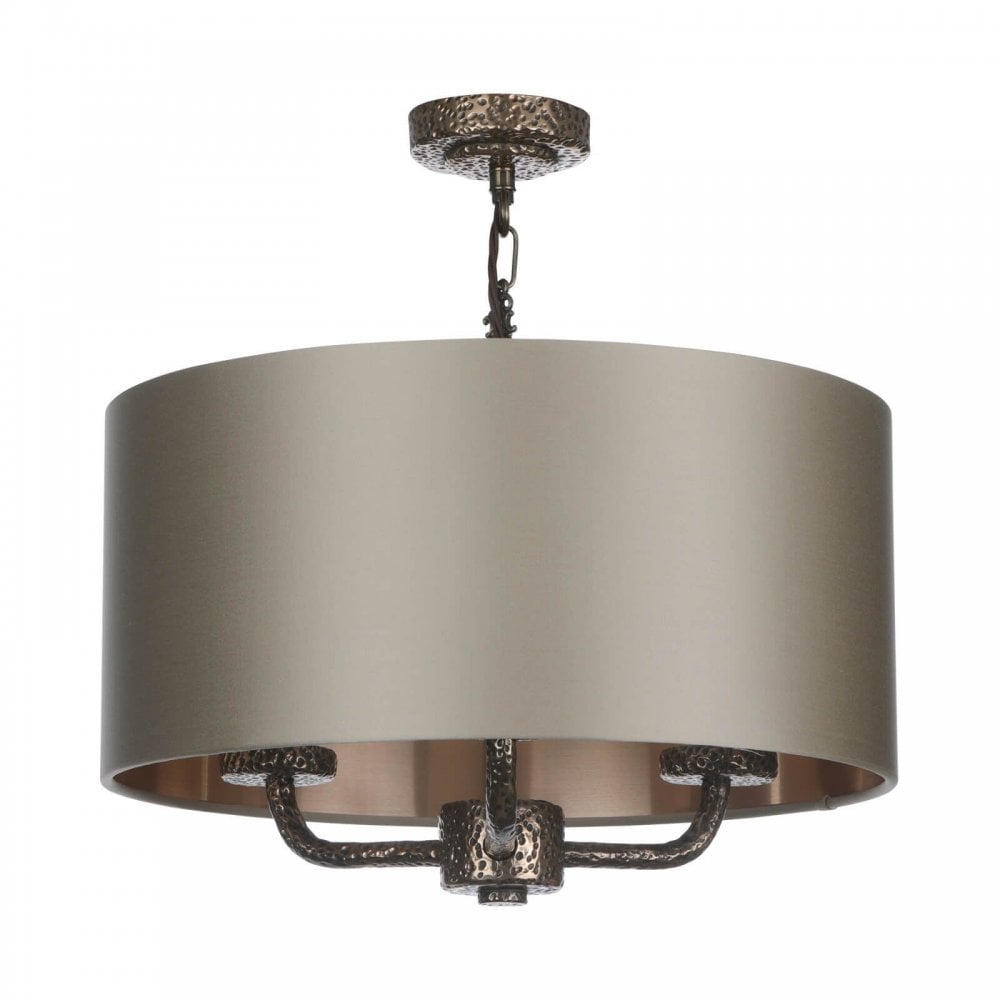Sloane 3 Light C/W Bespoke Drum Shade