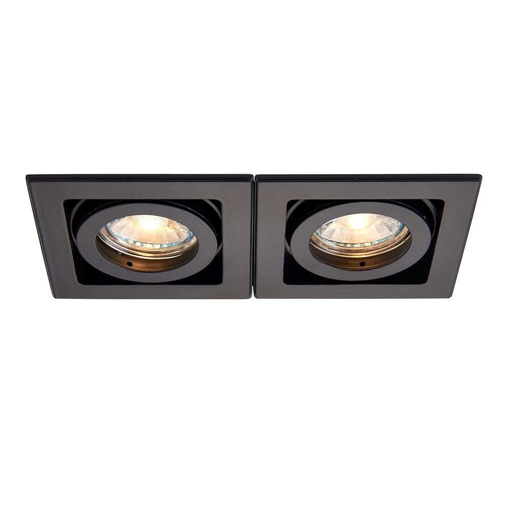 Xeno Twin Downlight in Matt Black