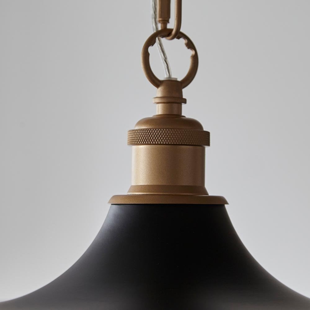 Marie Matt Black & Satin Brass Pendant
