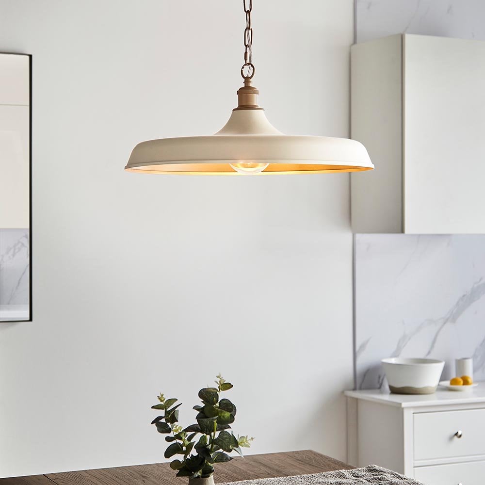 Marie Matt Warm White & Satin Brass Pendant