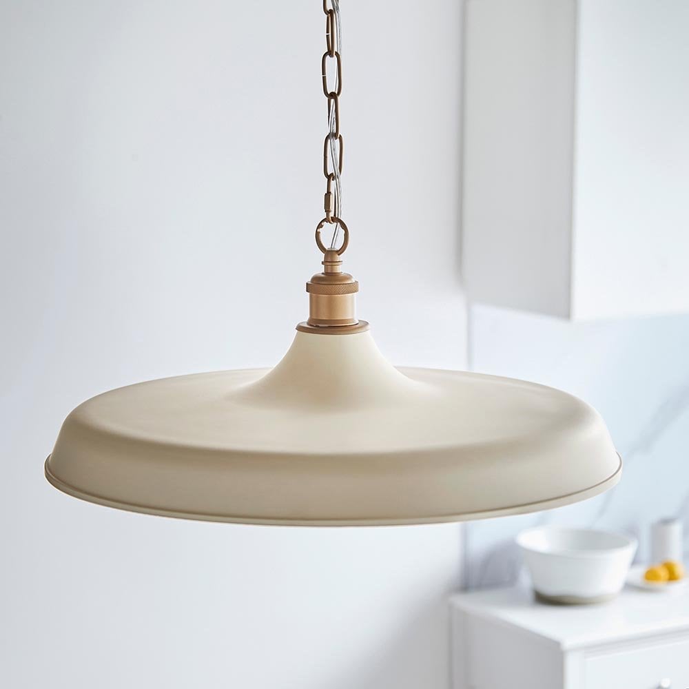 Marie Matt Warm White & Satin Brass Pendant