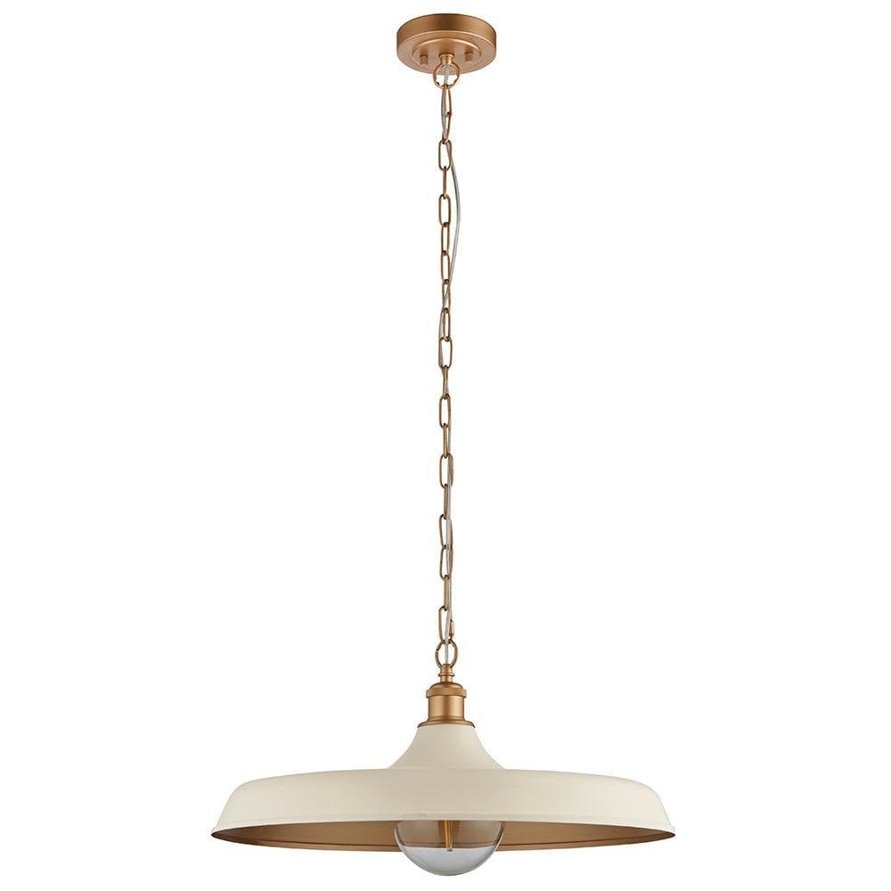 Marie Matt Warm White & Satin Brass Pendant