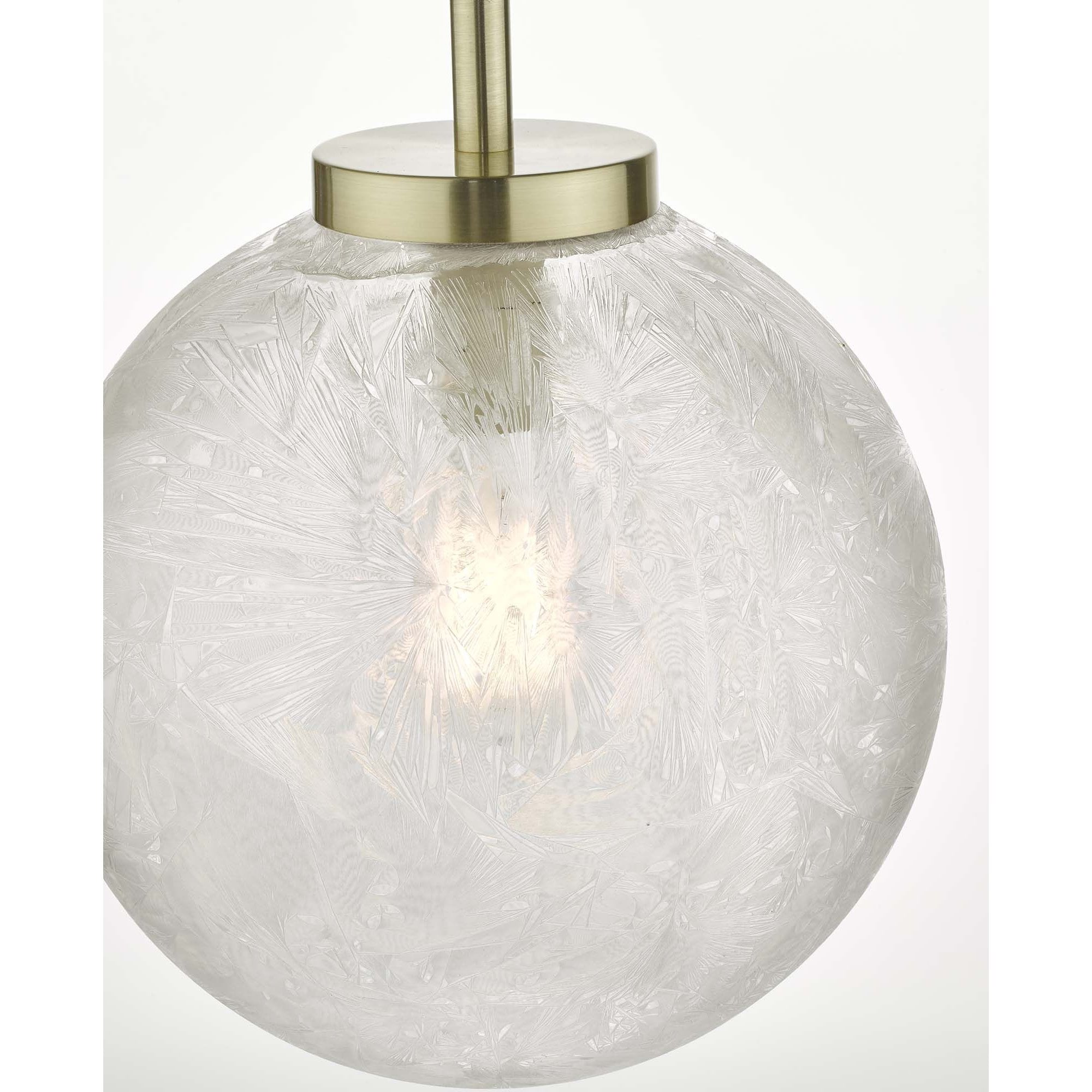 Avari 1 Light Pendant Satin Brass & Frosted Glass