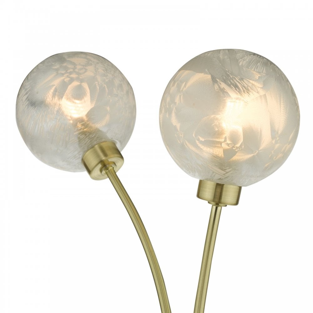 Avari 2 Light Wall Fitting in Satin Brass Finish