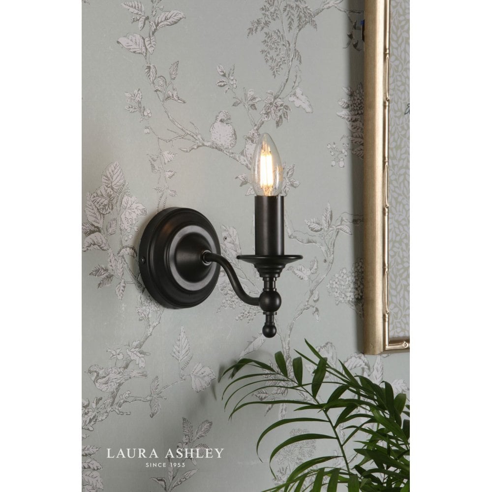 Ludchurch Single Wall Light in Black Finish Bracket Only