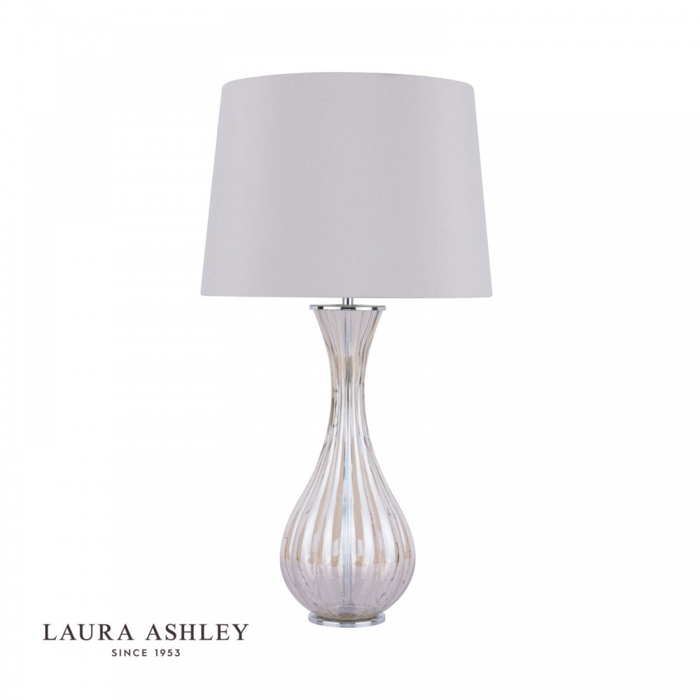 Nevern Champagne Glass Table Lamp C/W Shade