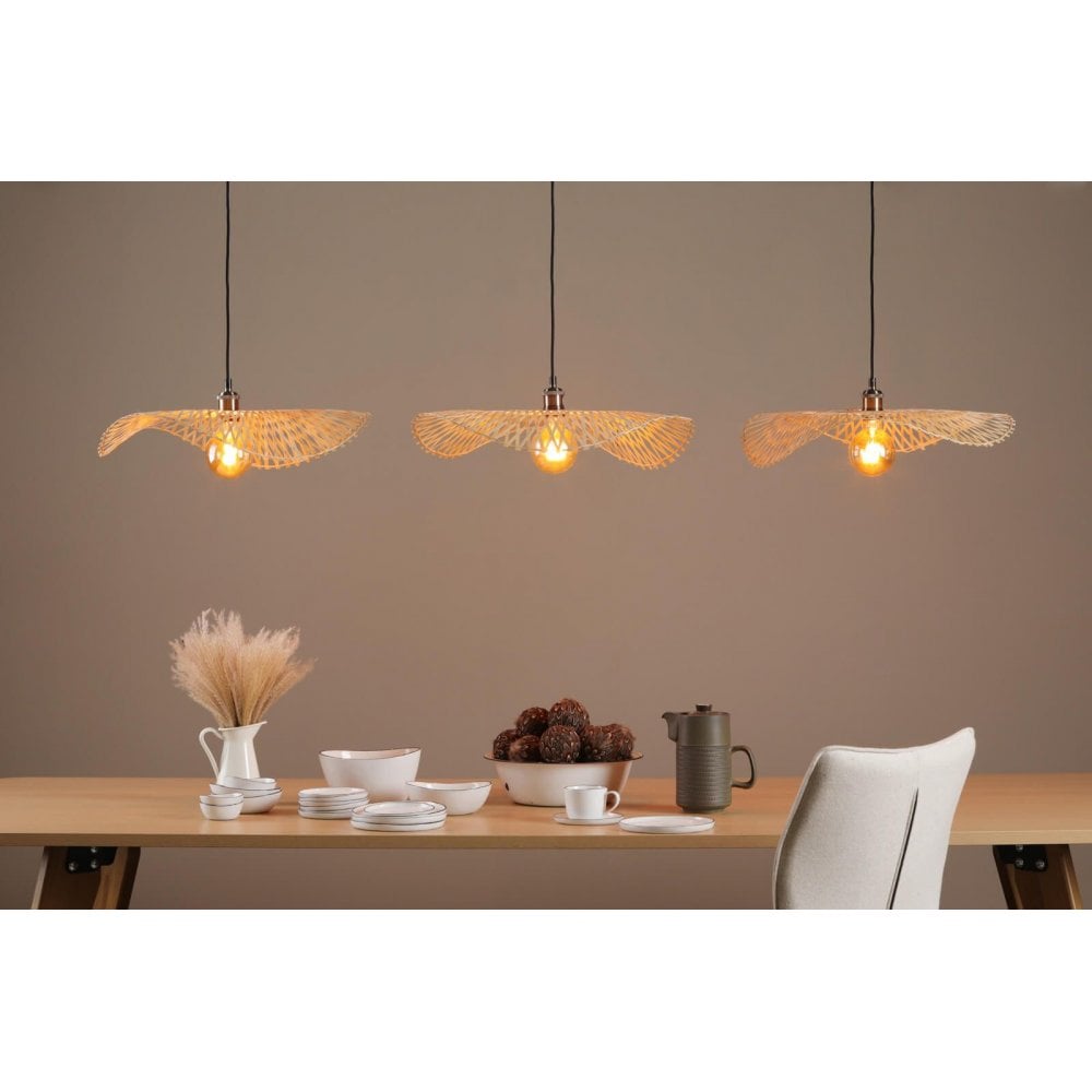Deja Easy Fit Pendant Natural Rattan