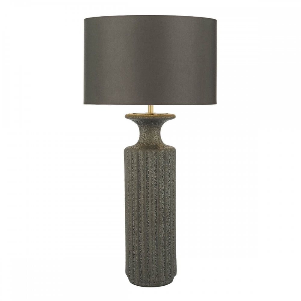 Dugan Black Volcanic Glaze Table Lamp C/W Shade