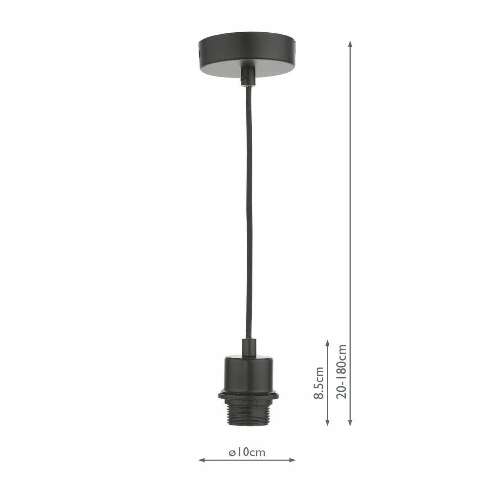 Black E27 Suspension