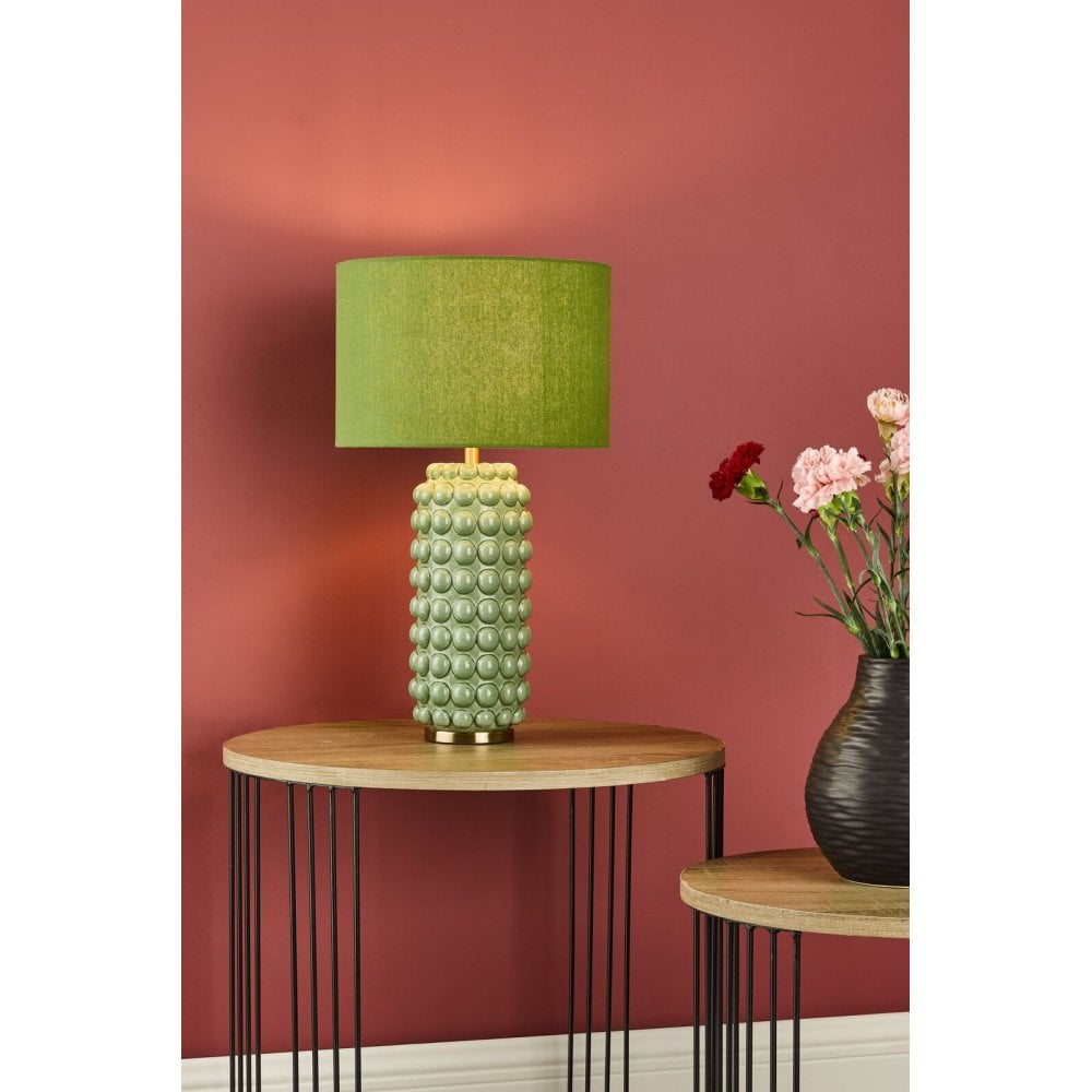 Etzel Green Table Lamp C/W Shade