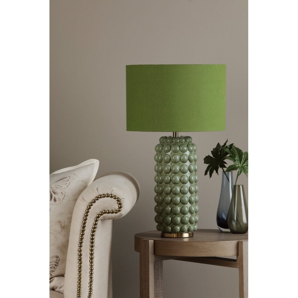 Etzel Green Table Lamp C/W Shade
