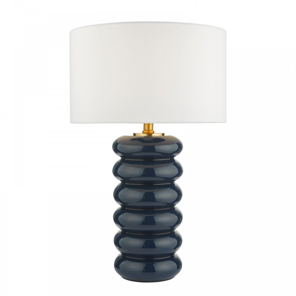Niamh Blue Glass Table Lamp C/W Shade