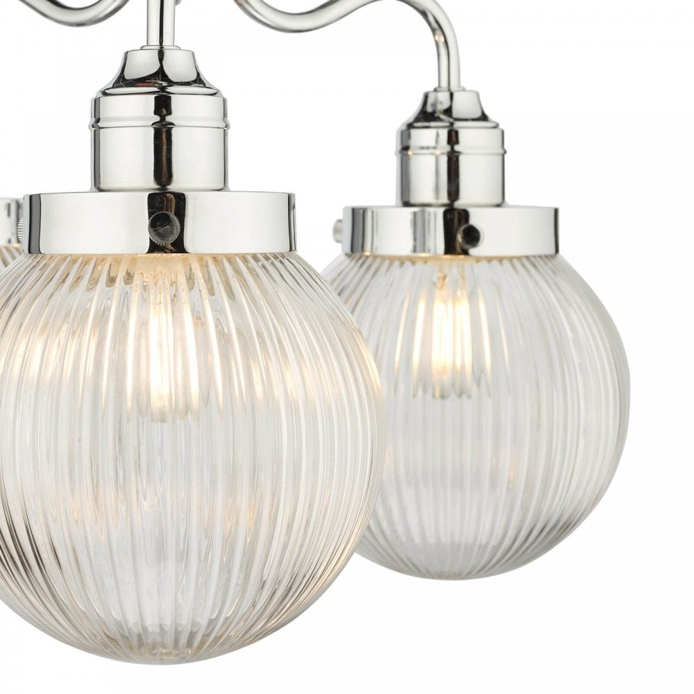 Tamara 3 Light Semi Flush in Polished Chrome IP44