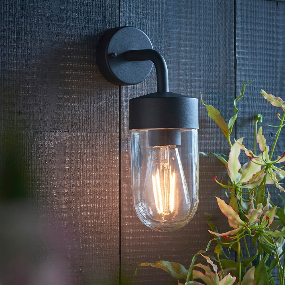 North Outdoor Wall Light in Matt Black Finish
