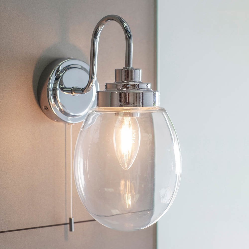Hampton Wall Light with Clear Glass IP44