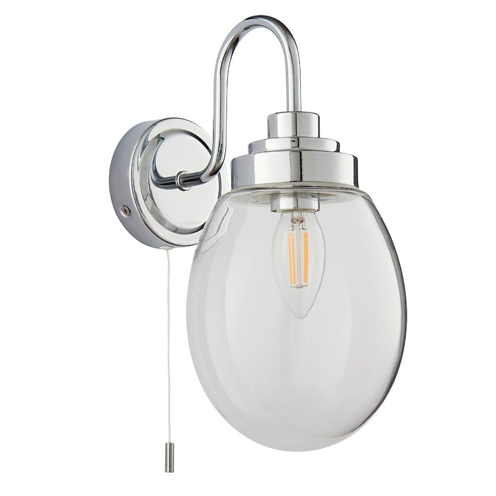 Hampton Wall Light with Clear Glass IP44