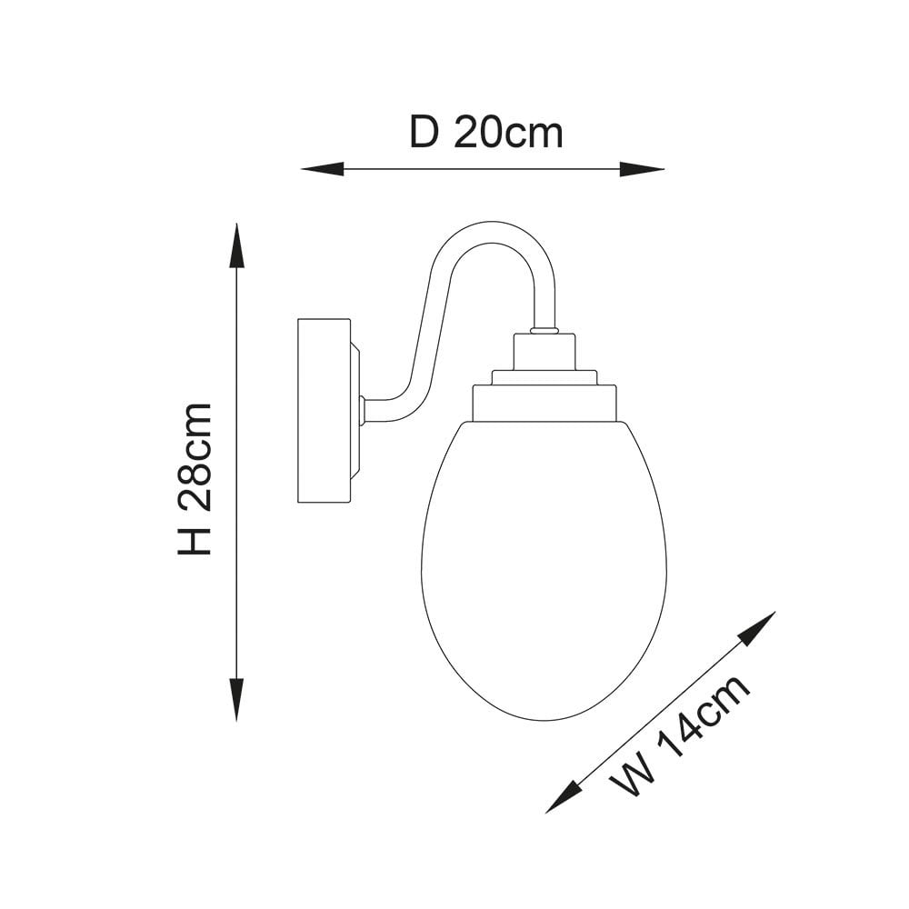 Hampton Wall Light with Clear Glass IP44