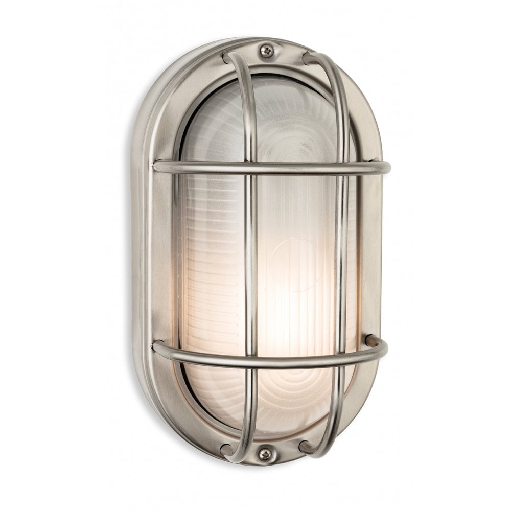 Lugo Outdoor Bulkhead in Stainless Steel Finish IP44