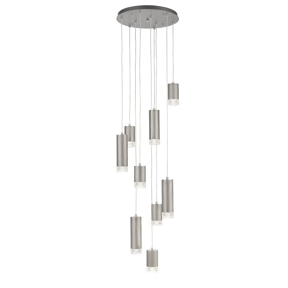 Cordelia Brushed Silver 9 Light Cluster Fitting