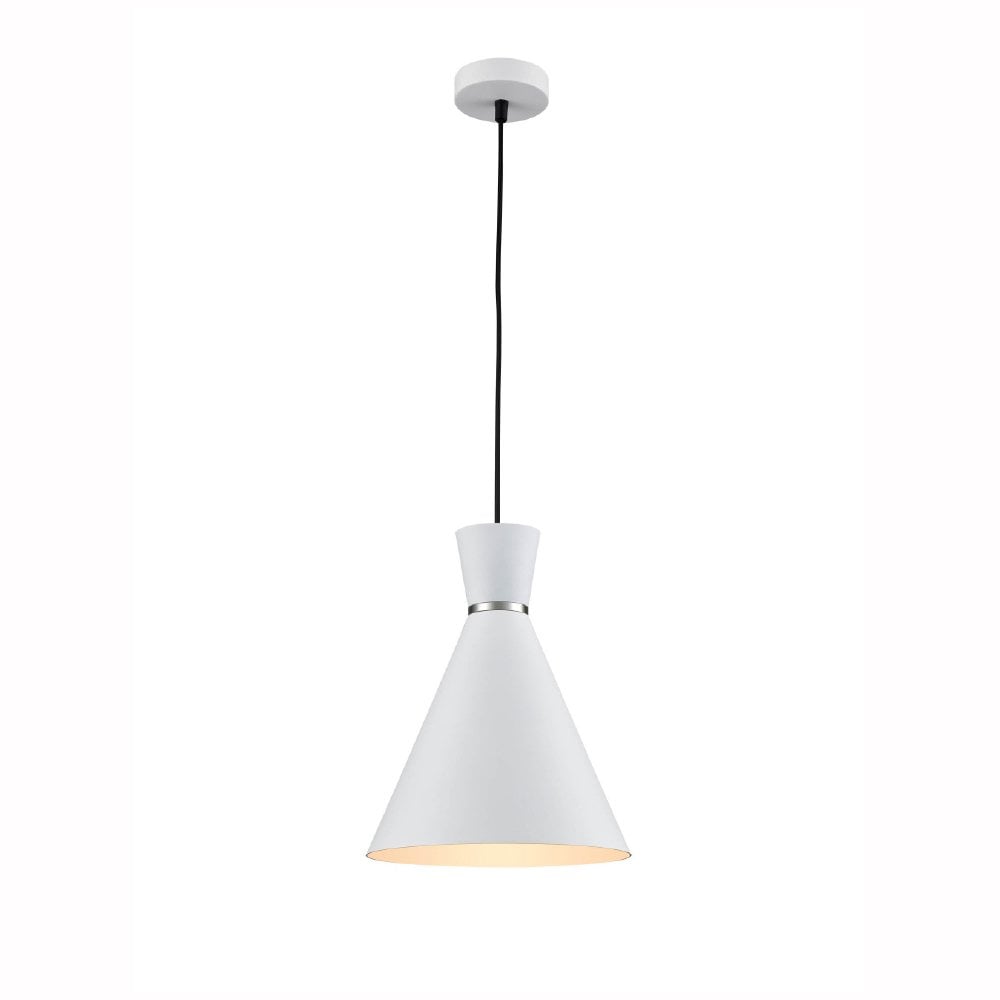 Happy 250mm Single Pendant in Satin White
