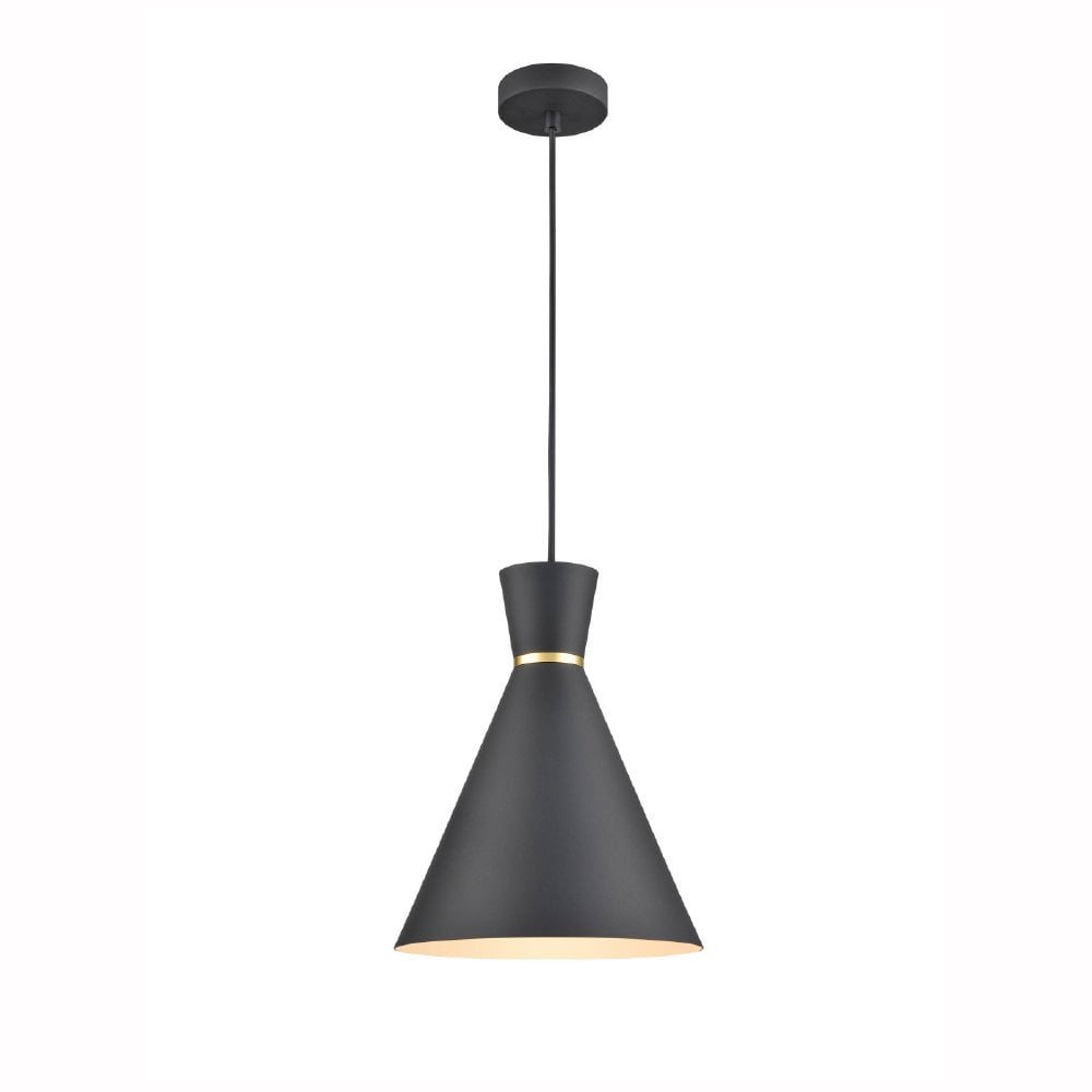 Happy 250mm Single Pendant in Satin Black