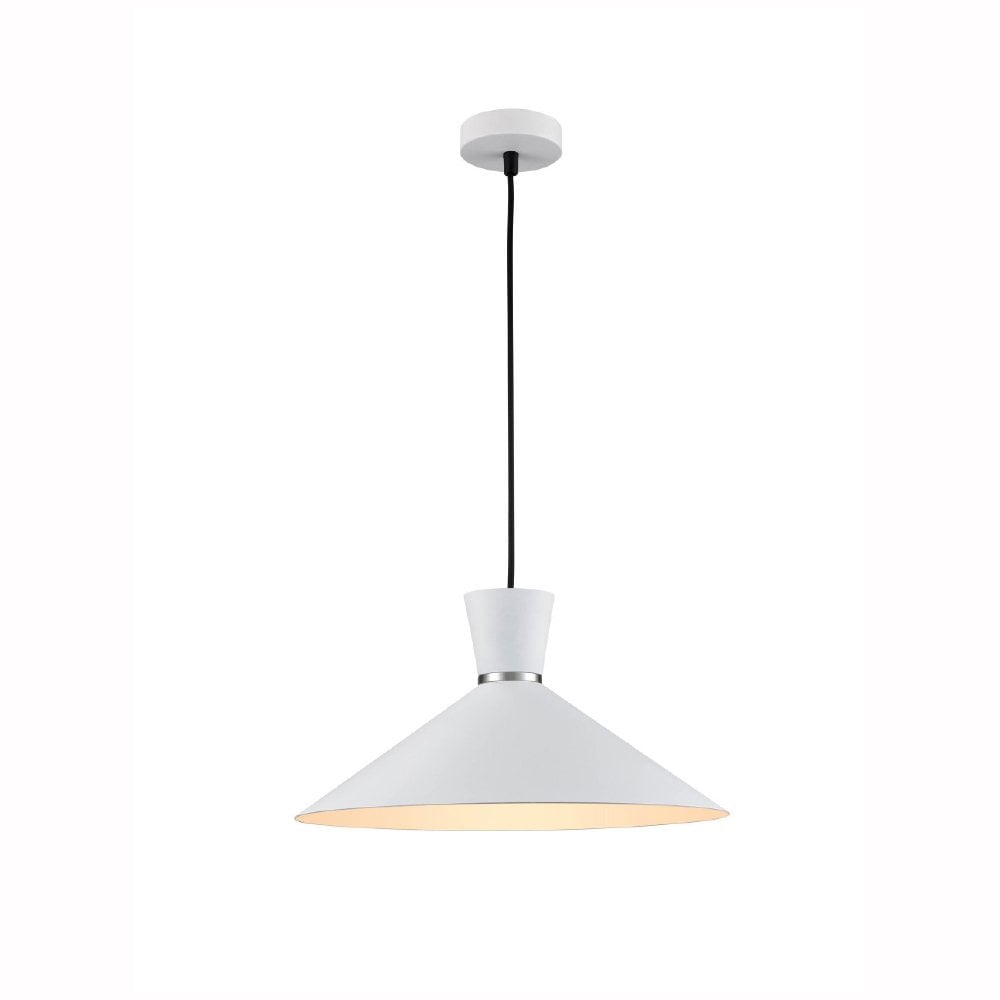 Happy 400mm Single Pendant in Satin White