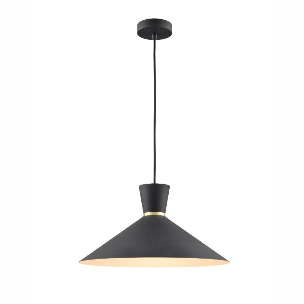 Happy 400mm Single Pendant in Satin Black