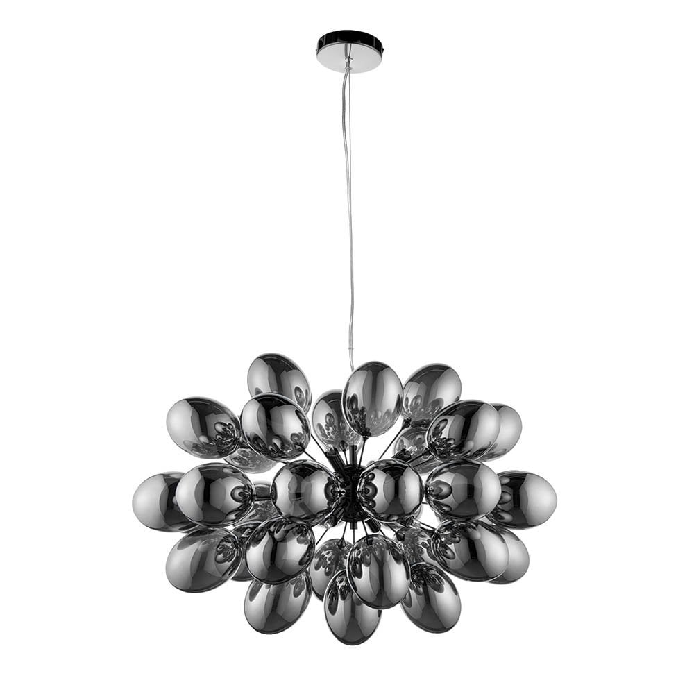 Infinity 8 Light Pendant with Electro Plated Glass Shades