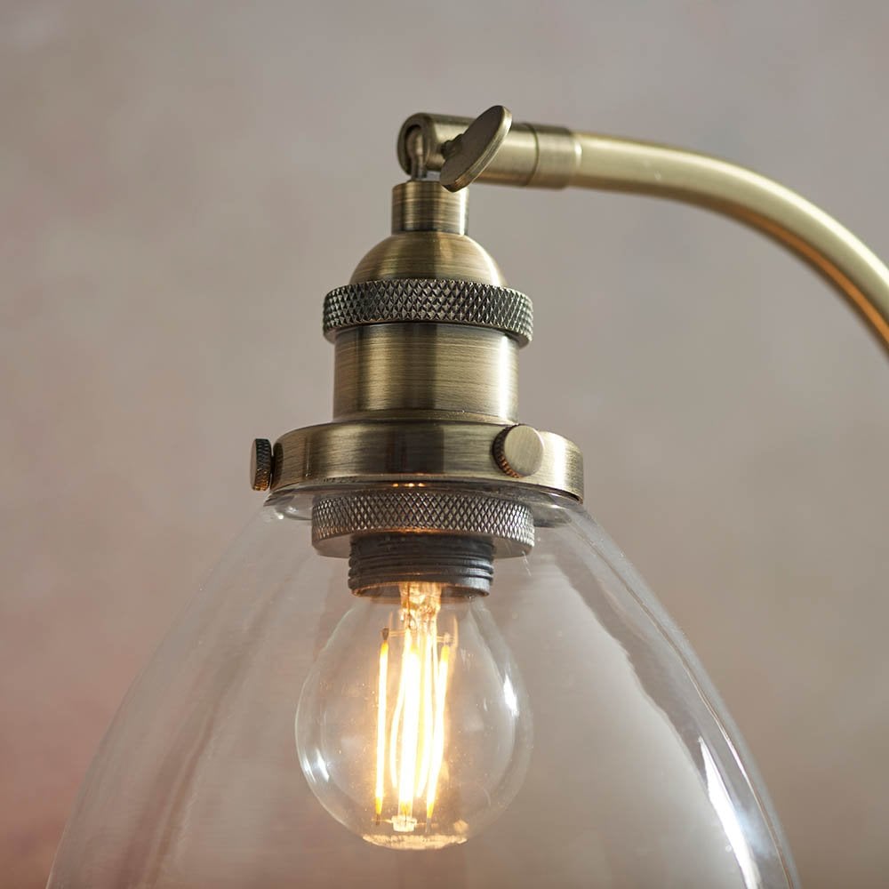 Hansen Table Lamp in Antique Brass