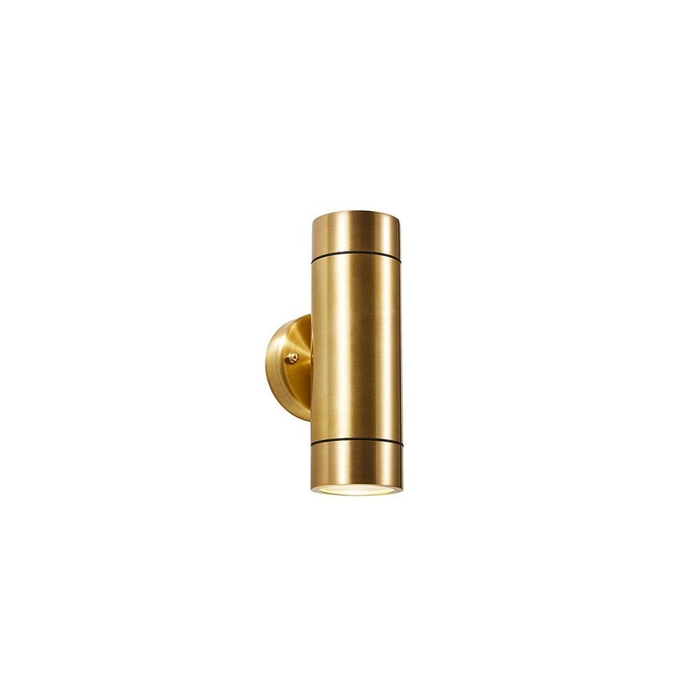 Brac Outdoor Up and Down Wall Light in Brass Finish