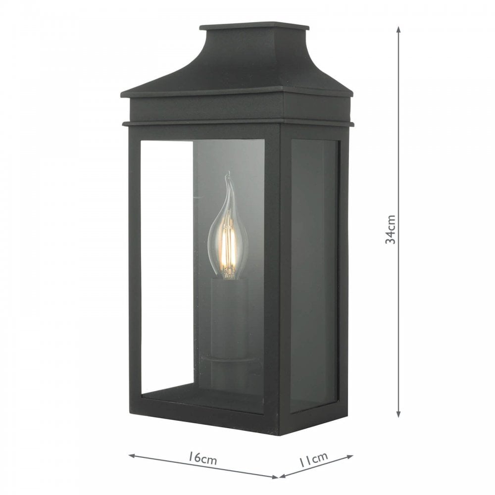 Vapour Coach Lantern in Matt Black